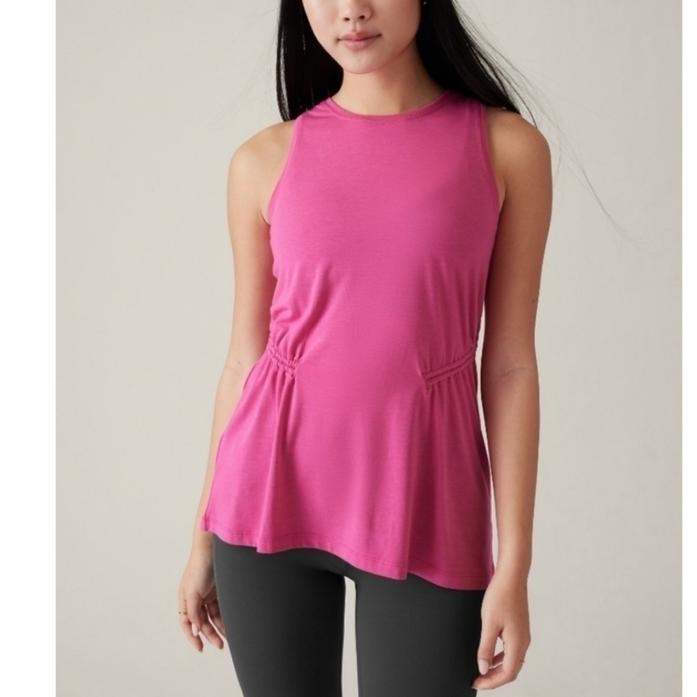 Athleta Air Out Cinch Pink Tank Medium - Picture 1 of 10